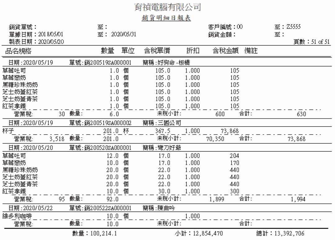 庫存管理系統畫面示意