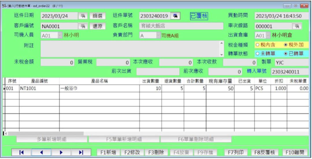 大型洗衣廠布品收送與作業流程示意